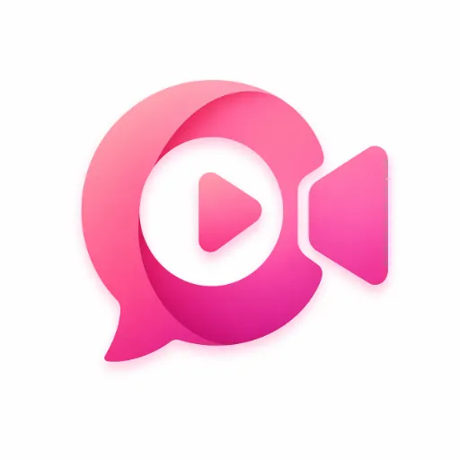 pink video chat logo